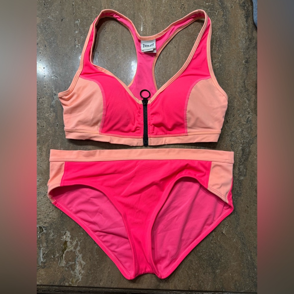 Everlast Pink and Peach Sports Bikini Used Set